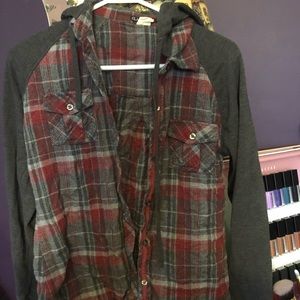 Flannel hoodie
